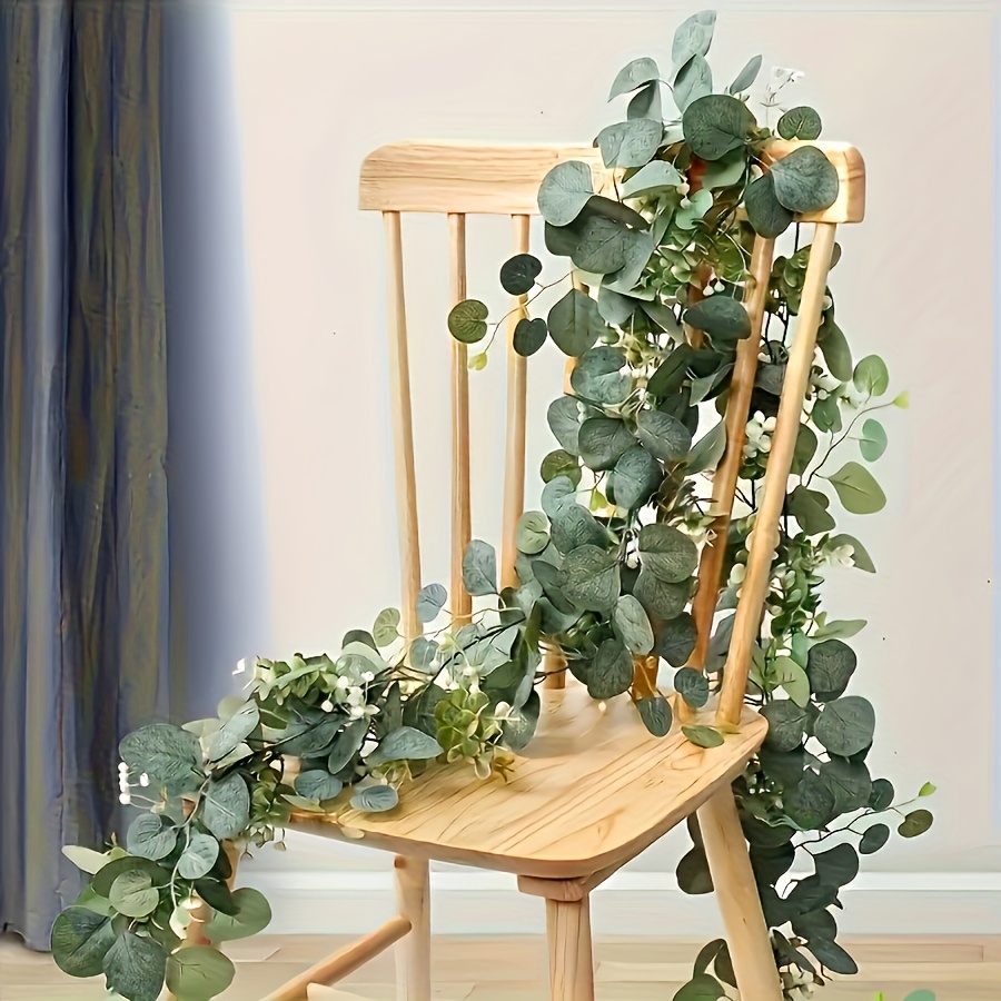 Eucalyptus Preserved - Artificial Eucalyptus Wreath Faux Green Vine