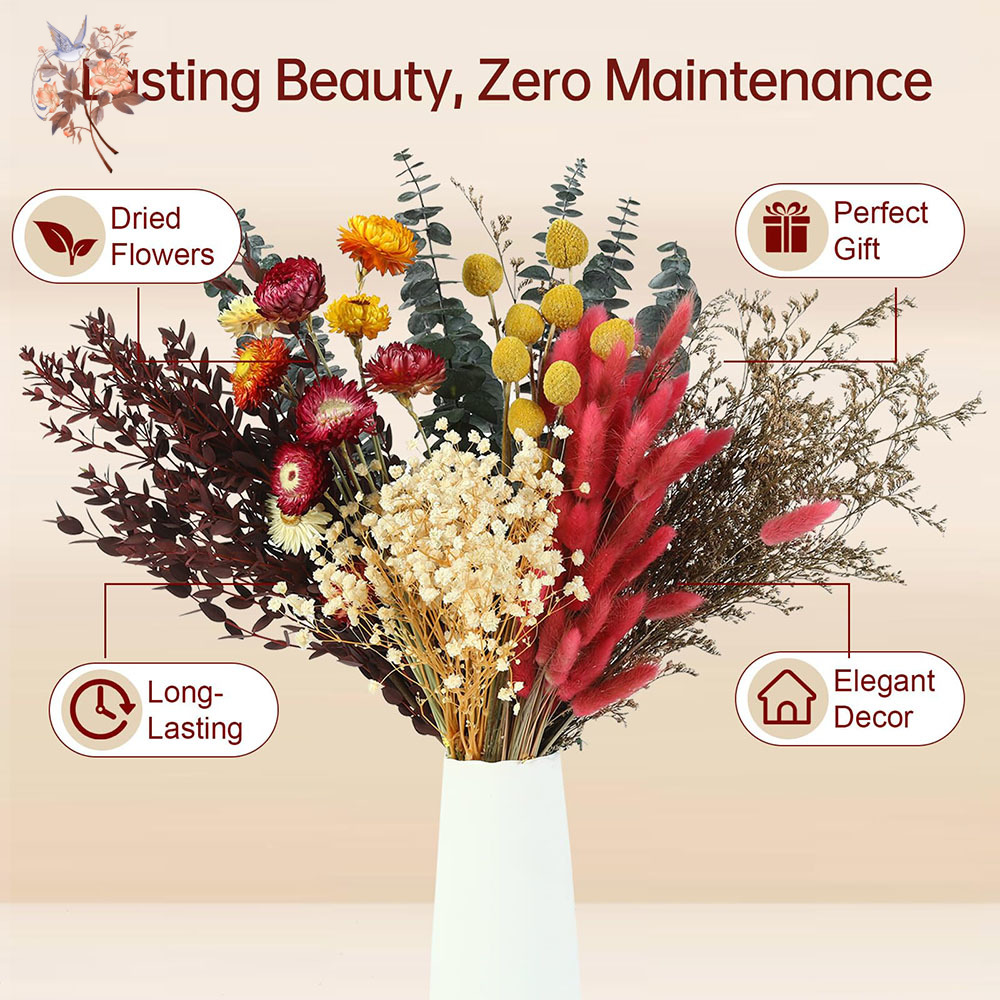 Dried Flowers Bulk Set 7 Kinds - Florist Flower Supply recension och pris