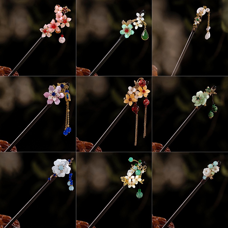 1Pc Wooden Hairpin Headdress f - Supply Florist recension och pris