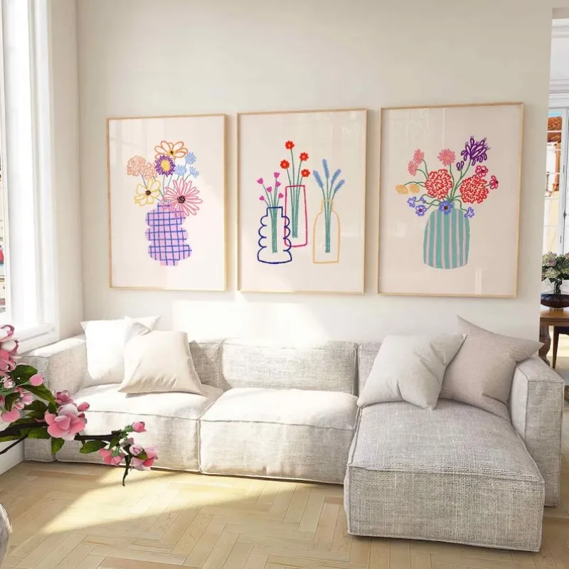 1pc frameless Canvas Painting  - Florist Supply Vases recension och pris