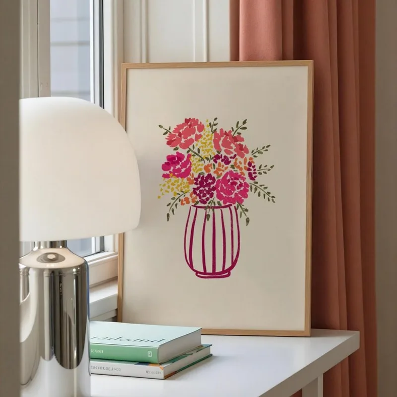1pc frameless Canvas Painting  - Florist Supply Vases recension och pris